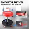 thumbnail image 3 of PowerSmart Siège Roulant de Mécanicien Tabouret de Garage Pneumatique Robuste Réglable avec Plateau à Outils Rangement, 3 of 7