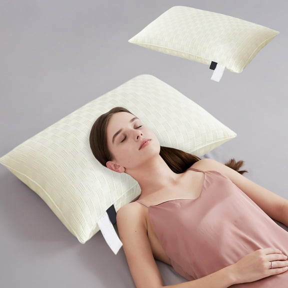 Kabnic 2 Pack Bed Pillows for Sleeping - Standard Size Luxury Hotel Collection, Soft & Fluffy Down Alternative Gusseted Pillow, Great Support for Side & Back Sleepers