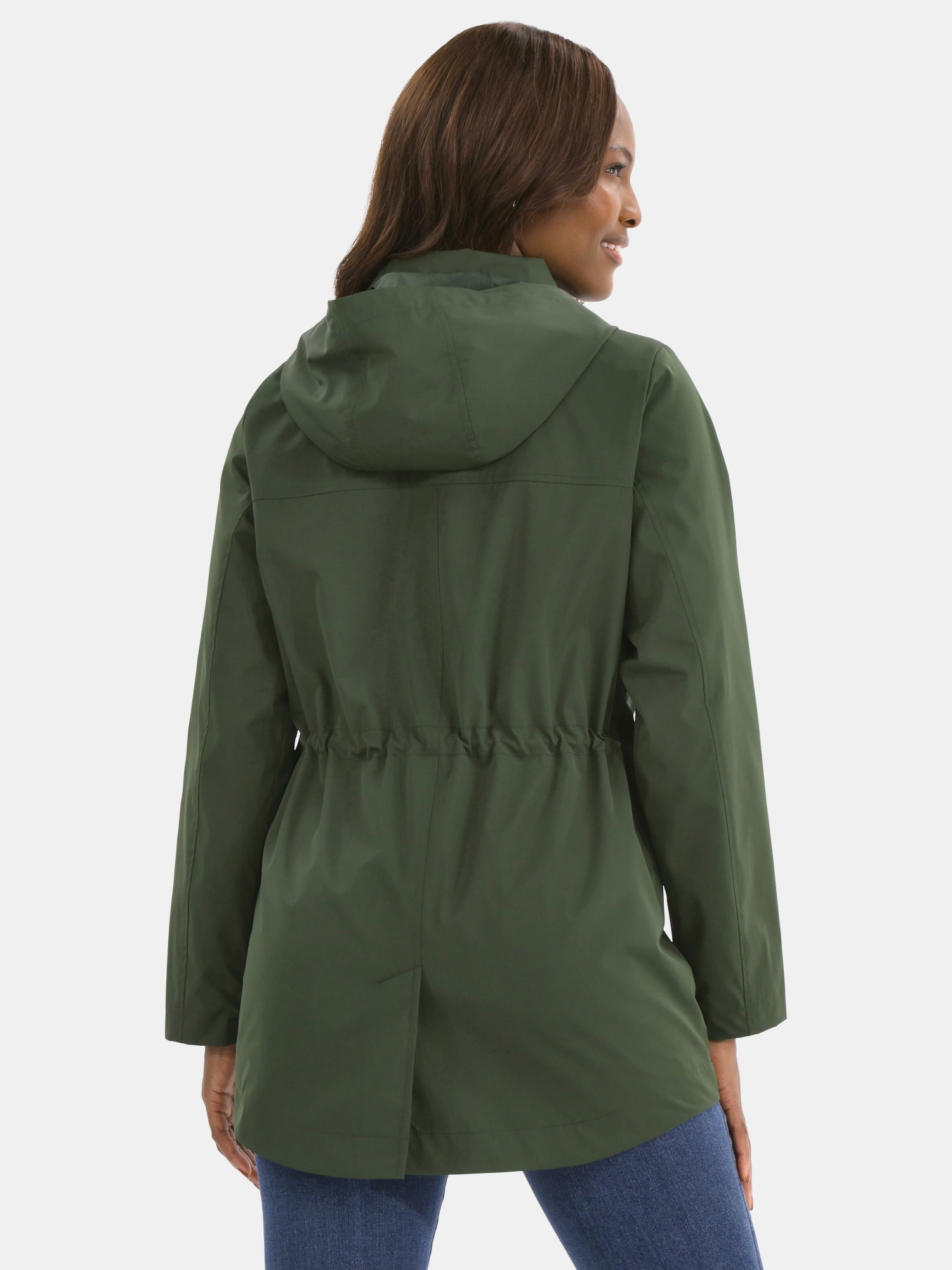Time and Tru Women's Lightweight Anorak Jacket with Hood, Sizes XS-2X