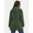 thumbnail image 3 of Time and Tru Women's Lightweight Anorak Jacket with Hood, Sizes XS-2X, 3 of 5