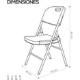 thumbnail image 3 of Sillas Plegables Plasticas Reforzadas Blancas Apilables para Fiestas y Reuniones en Interior y Exterior 8 Piezas, 3 of 9