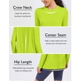 thumbnail image 6 of Pinspark Athletic Shirts Women Hip Length Yoga Top Long Sleeve Workout Shirt Quick Dry Tennis Tops Loose Fit Active Tops, 6 of 6