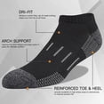thumbnail image 4 of FQY Mens Athletic Ankle Socks Moisture Wicking Cushion Running Low Cut Sock 6 Pack, 4 of 8