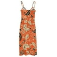 thumbnail image 5 of Orange Paisley Pattern Ornate Design Floral Background Design Sleeveless Dress Woman Fashion Long Dresses Women's Summer Suit Dress 2025, 5 of 7