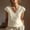 *Beige, variant on ClodeEU Women's Lace Trim V Neck Linen Blend Top,Casual Loose Trendy Blouse for Summer Black,Womens Plus XXL