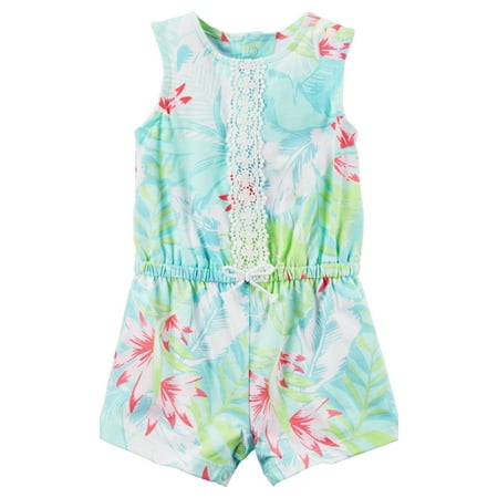 - Carter's Blue Hawaiian Floral Printed Romper