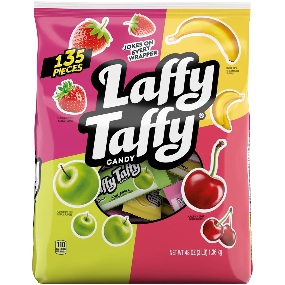 Laffy Taffy Strawberry, Banana, Sour Apple & Cherry Candy, 48oz (135