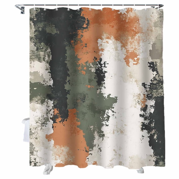 Shower Curtains Abstract Art Bath Curtain Painting Retro Waterproof Bathroom Shower Curtain Set with Hooks Decoration 36 x 72 Inches
