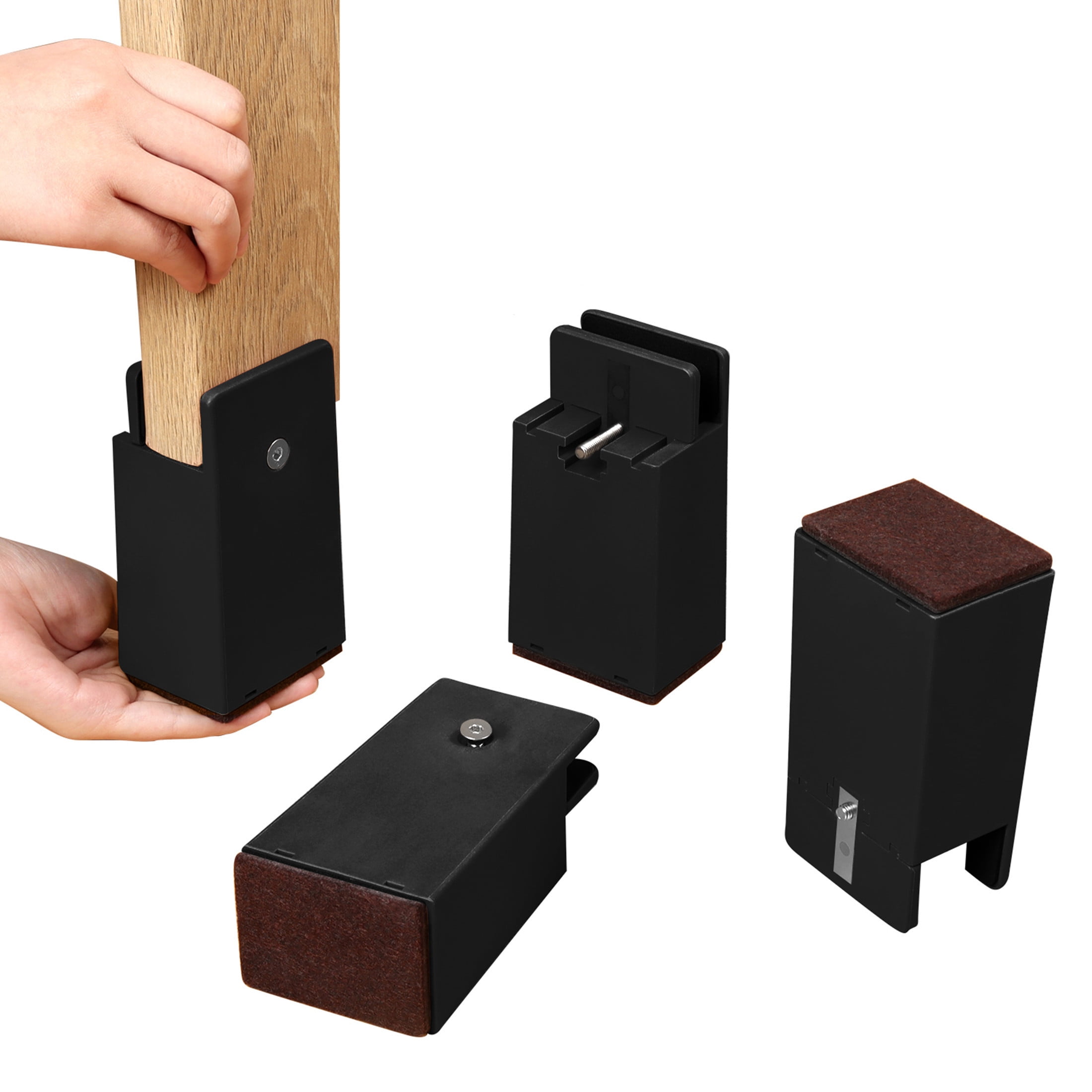 Ezprotekt Adjustable Bed Riser, Fits Foot Thickness of Bed from 0 to 1.