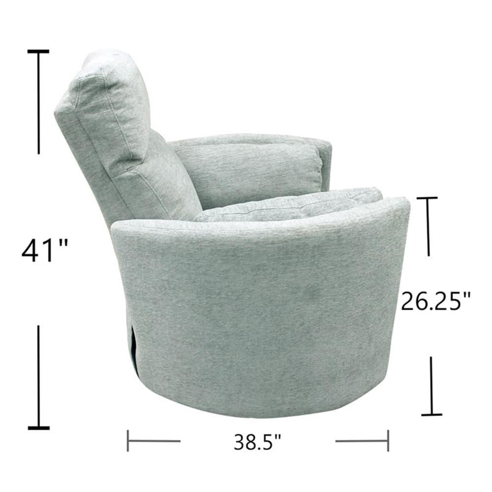 Maklaine Polyester Power Swivel Glider Recliner in Windstream Green