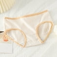 thumbnail image 2 of Riecok Plus Size Brief Underwear for Women High Waist Stretch Solid Breathable Soft Comfortable Briefs Beige XL, 2 of 3