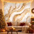 thumbnail image 3 of Cream Marble Swirls with Bright Gold Flecks, Peaceful Abstract Style for Art Lovers, Modern Wall Decor Housewarming Gift, Tapestry Wall Hanging for Bedroom and Living Room, 3 of 7