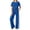 01 Blue, variant on Women's 2 Piece Outfits, Color Block Crewneck T-Shirt with Wide Leg Pants Summer Going Out Lounge Matching Sets