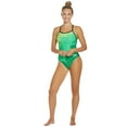 thumbnail image 4 of Arena Women's Spraypaint Maxlife Light Drop Back One Piece Swimsuit (40, Green/Black), 4 of 5