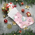 thumbnail image 6 of Coolnut Christmas Stockings Unicorn Heads on Pink , 1 Pack 17.7" Xmas Fireplace Santa Socks Christmas Tree Hanging Stockings Decoration for Christmas Holiday Xmas Gift, 6 of 6