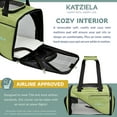 thumbnail image 6 of Katziela Safari Sleeper Pro Pet Carrier -Comfortable - Airline Approved for Dogs and Cats Green Pack 1, 6 of 6