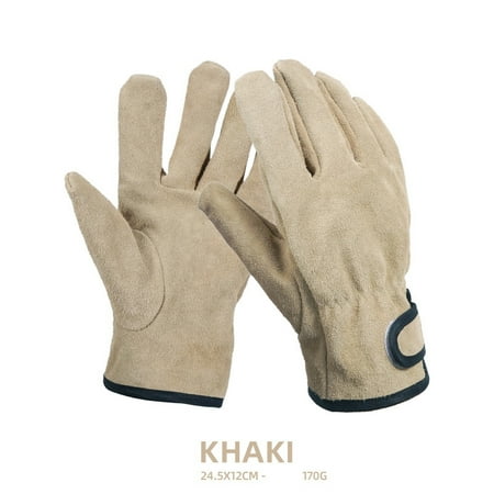 

Leather Work Welding Gloves with Fasten Tape Wear & Heat Resistant Heavy Duty Gloves for Fireplace Stove BBQ Garden DIY New