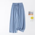 thumbnail image 2 of CPNG Girls Loose Casual Pants Candy Colored Baggy Wide Leg Anti-Mosquito Elastic High Waist Drawstring Pants(Sky Blue,3-4 Years), 2 of 8