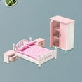 thumbnail image 3 of 1/12 muebles miniatura de modelo de simulación de habitación de para bebés suministros de ornamentos Dormitorio 7PCS Sunnimix muebles de casa de muñecas, 3 of 6