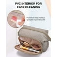 thumbnail image 6 of BAGSMART Large Capacity Makeup Bag Cosmetic Pouch, Wide-Open Travel Toiletry Bag Organizer Case for Lipsticks Electonic Accessories, Waterproof Portable, Multifunction, Tranquil Gray, 6 of 8