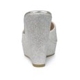 thumbnail image 2 of BLISSFUL STEP Women Glitter Platform Slip on Wedge Heels Sandals Silver 8.5, 2 of 7