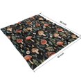 thumbnail image 4 of Brown Mushroom Flower Black Pattern Blanket,Comfortable Soft Flannel Throw Blanket,All Season,Warm Lightweight Blankets for Sofa Bed Couch Living Room Chair,50"x60", 4 of 4