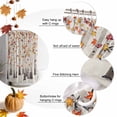 thumbnail image 5 of Shower Curtain 48"W x 72"L Orange Maple Leaves Beige Wood Watercolor Fabric Shower Curtains Set with Hooks Water Repellent Bathroom Curtains Machine Washable Bathroom Accessories, 5 of 6