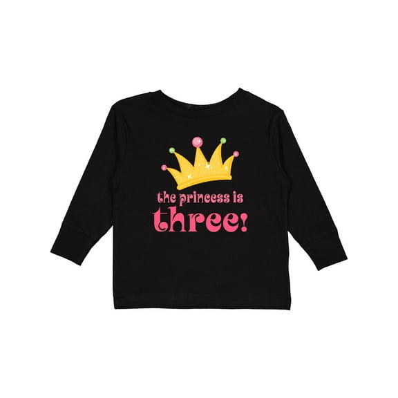 Inktastic 3rd Birthday Princess I'm Three Girls Long Sleeve Toddler T-Shirt