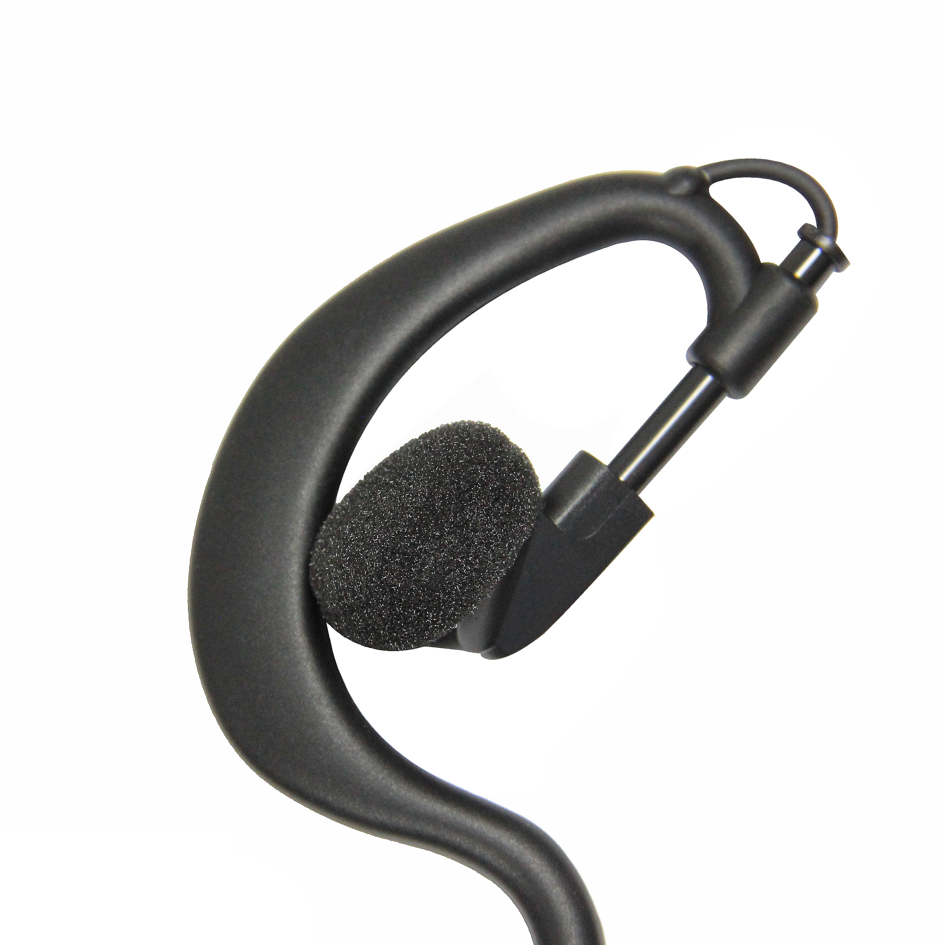MaximalPower 2 Pin G Shape Earpiece Headset with PTT Mic for