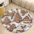 thumbnail image 6 of Christmas My Favorite Gingerbread Cookies Round Carpet Circle Rug Outdoor Patio Area Rug Washable Large Area Rugs Hallway Room Decor Fitness Mats, 6 of 8