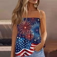 thumbnail image 5 of Women 250th Anniversary USA Shirt Women Patriotic Independence Day Shirt Women Strapless Casual Tube Top, 5 of 7