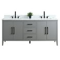 thumbnail image 5 of Vanity Art 72” Double Sink Bathroom Vanity Cabinet with Engineered Marble Countertop, 5 of 9