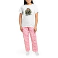 thumbnail image 4 of CafePress - Mona Lisa Dog Pajamas - Women's Short Sleeve Print T-Shirt and Pants Light Cotton Pajama Set, 4 of 7