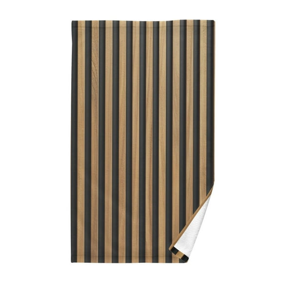 Brown Stripes Single Pack 100% Cotton Bath Towel (16'' x 28'') Soft, Highly Absorbent, Ideal for Bathroom, Gym, Beach