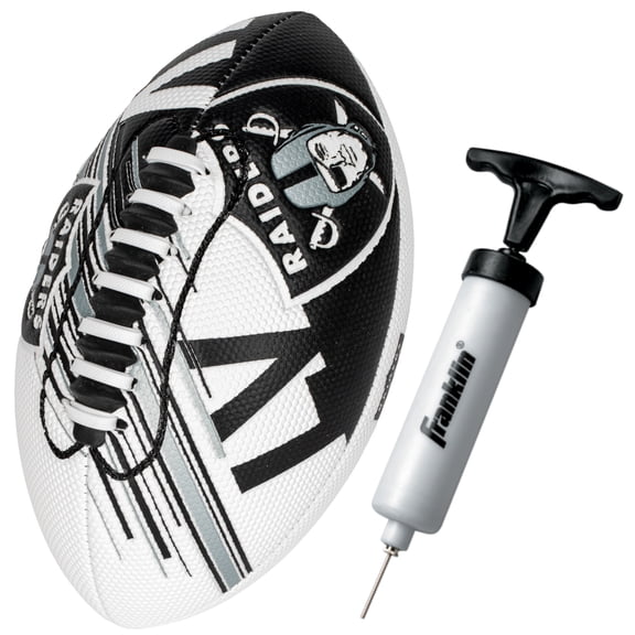 NFL Las Vegas Raiders Football - Youth Mini Football - 8.5" Football- SPACELACE Easy Grip Texture- Perfect for Kids !
