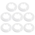 thumbnail image 1 of Uxcell Cubierta Decorativa de Tubo de Agua de Plástico PP de 43-44mm Paquete de 8 Blanco, 1 of 5