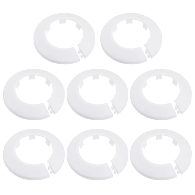 Uxcell Cubierta Decorativa de Tubo de Agua de Plástico PP de 43-44mm Paquete de 8 Blanco