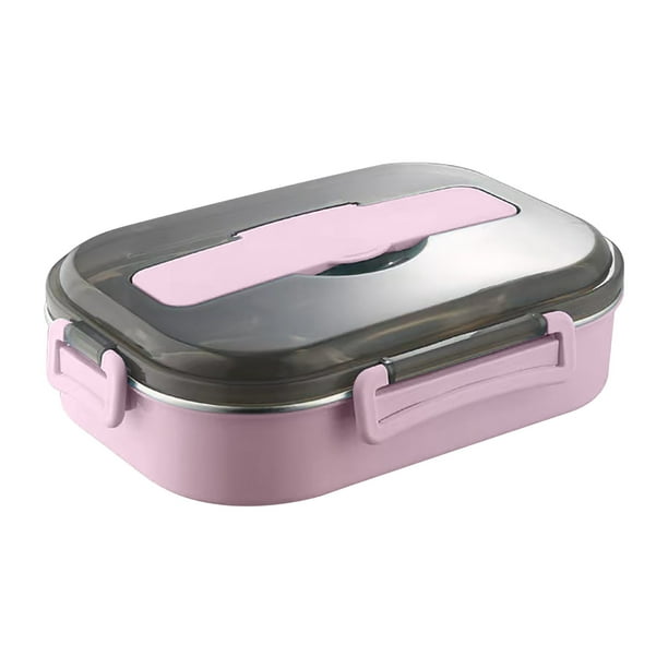 Fiudx Fiambrera de Acero Inoxidable 304, Compartimento Hermético, Asa Portátil, Fácil de Limpiar, con Aislamiento Térmico, Ideal para El Trabajo, Viajes y Escuela. Tamaño: 23 X 17 X 7,2 Cm, Peso: 450