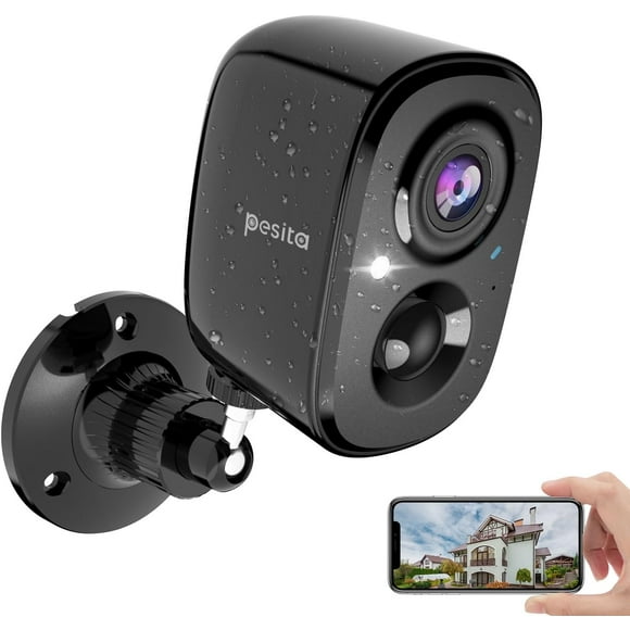 Security Cameras Wireless Outdoor,Pesita Battery Powered Cameras for Home Security Wireless WiFi Outdoor Cameras