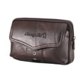 thumbnail image 1 of Multi-function Men PU Waist Bags Phone Wallet Belt Bum Pouch (Coffee 1), 1 of 4