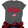 thumbnail image 6 of 4th of July Shirts Women American Flag Patriotic Shirts USA Star Stripes Graphic T Shirt Short Sleeve Summer Tees, 6 of 6