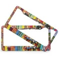 thumbnail image 2 of License Plate Frame Colorful Whimsical Girl License Plate Frames Cover Holders 2 PCS Graffitic Street Art Aluminum Metal License Plate Frames Car Accessories US Canada Standard 12x6 Inch, 2 of 6
