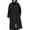 Black, variant on Women's Pea Coat Oversized High Collar Long Coat Heavy Insulated Windproof Winter Outerwear Coats White XL