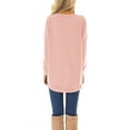 thumbnail image 2 of HOWCOME Fall Long Sleeve Side Split Casual Loose Tunic Womens Blouses, 2 of 5
