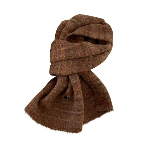 WREESH Women's Extra-Long Fashion Scarves Soft Skin-Friendly Thickening Warm Leisure Wear Coffee