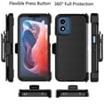 thumbnail image 2 of For Motorola Moto G Play 5G/G 5G 2024 Case,Takfox Holster Phone Case with Built-in Screen Protector Swivel Belt Clip [3 Layers] Heavy Duty Full Body Protection Shockproof Kickstand Cover- Black, 2 of 8