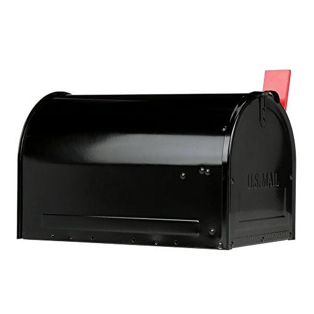 Gibraltar Mailboxes Marshall Large, Locking, Steel, Post-Mount Mailbox, Black, MLM16KB1