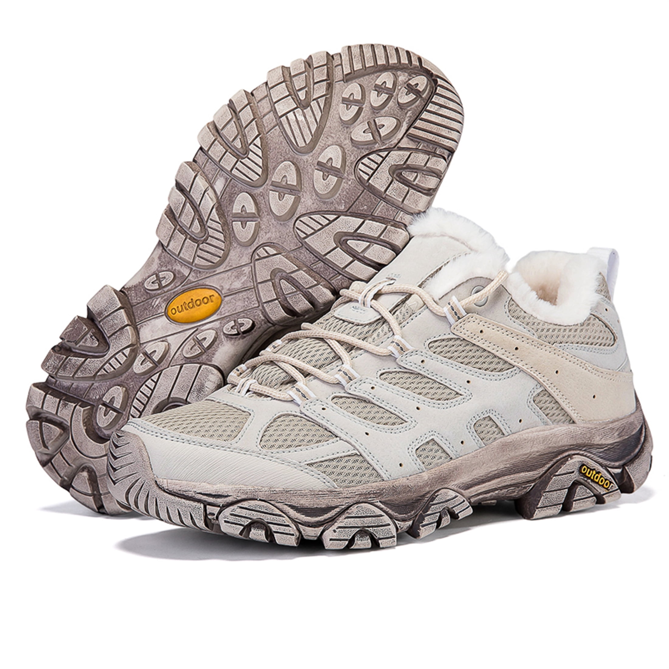 YOURDIARY Womens Mens Winter Hiking Shoes Comfortable Warm Walking Shoes