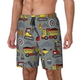 thumbnail image 2 of Balery Funny Construction Mens Swim Trunks Swim Shorts for Men Quick Dry Inseam Beach Shorts with Compression Liner Pocket-3X-Large, 2 of 9