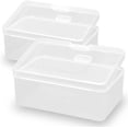 thumbnail image 1 of 2 Pack Rectangle Plastic Clear Storage Containers Box, Small Clear Case for Pills, Jewellery, Herbs, Tiny Bead, Craft Items, 1 of 8